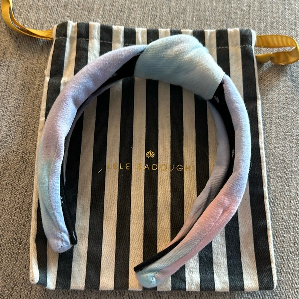 Lele Sadoughi cotton candy tie dye headband